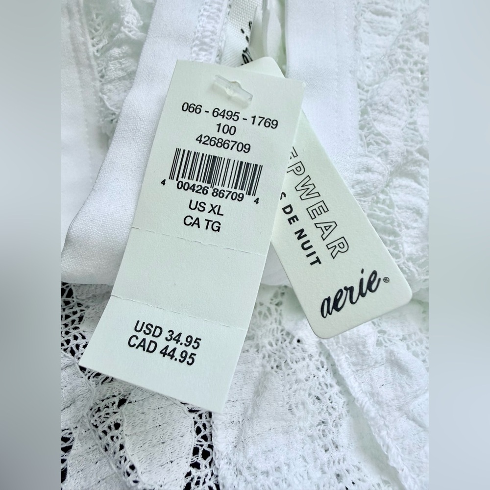Aerie Offshore Lace Sheer Shorts — White - Picture 4 of 5